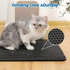 Angel Sar 21x14 Inch Cat Litter Mat, Double Layer Litter Trapping Mat with MiLi Shape Holes, Urine Waterproof, Easy Clean, Non-Slip, Black - 4 of 4