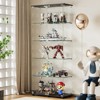 ROOMTEC Glass Display Cabinet, Double Doors, Floor Standing Display Cage, for Living Room Bedroom Office,  Black - 2 of 4