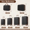 3/6-Piece Hardshell ABS Luggage Set, Lightweight Suitcases with Spinner Wheels, TSA Lock, Side Hooks, Carry-On & Checked Luggage - ModernLuxe - 3 of 4