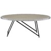 46.5" Weathered Oval Coffee Table with Asymmetrical Metal Legs ¨C Industrial Style for Living Room - 3 of 4