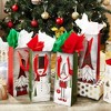 Bright Creations 12 Pack Christmas Wine Gift Bags with Tissue Paper, Gnomes and Snowman - 2 of 4