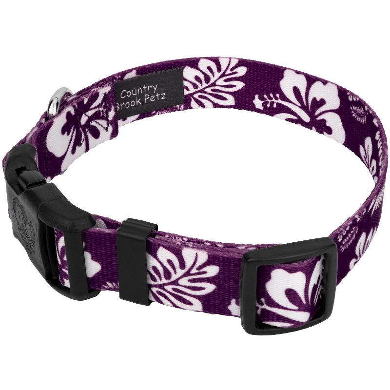 Country Brook Petz Deluxe Purple Hawaiian Dog Collar - Made in the U.S.A., 5 of 8