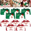 Merry Christmas Candy Box w/ Ribbon & Wooden Ring, Santa Claus Pattern Cookie Goodie Box, Cartoon Paper Treat Box for Holiday Gift Wrapping, Set of 10 - 2 of 4