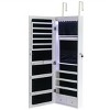 Wall-Mounted Wooden Jewelry Organizer Cabinet With LED Lighting And Multiple Storage Compartments - 4 of 4