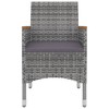 Garden Dining Set Poly rattan Gray vidaXL - 4 of 4