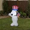 Peanuts Airblown Inflatable Patriotic Snoopy, 3.5 ft Tall, White - 2 of 4