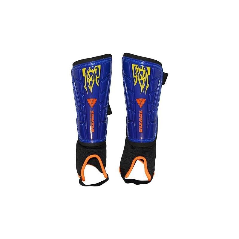 Vizari Blaze Soccer Shinguard - Lightweight PP Shell for Protection, Secure Fit, Breathable Material, Unique Orange Flames Graphics, Ankle Protection for Boys and Girls, 2 of 7