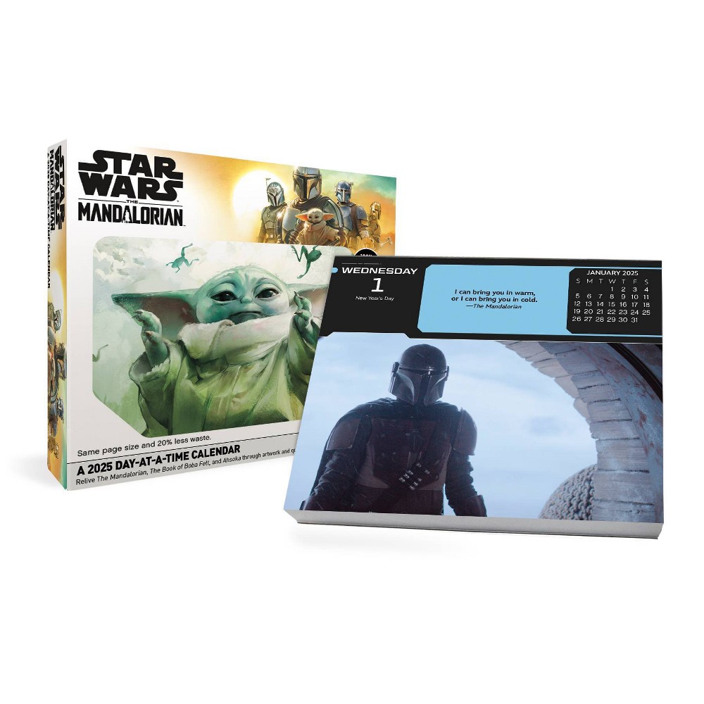 Photos - Planner Trends International  Star Wars Mandalorian Day at a Time Box Calendar 2025