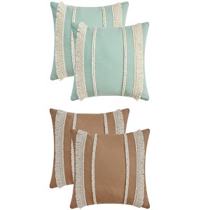 REGALWOVEN 4 Pcs Boho Modern Striped Decorative Throw Pillow Cover for Living Room Bed Sofa - 1 of 4