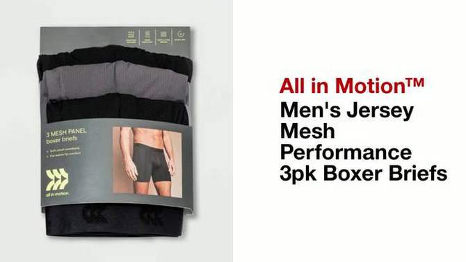 Men's Jersey Mesh Performance Boxer Briefs 3pk - All in Motion™, 2 of 7, play video