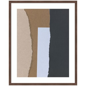 Kate and Laurel Torn Paper No3 by Mareike Bohmer Framed Wall Art Print, 34 x 42, Florence Medium Brown - 1 of 4