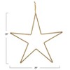 Storied Home Hanging Metal and Glass Bead Star with Cotton Velvet Ribbon, Gold Finish - 2 of 3