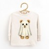Watercolor Ghost Bear - Kids Youth Long Sleeve Tee and Kids Toddler Long Sleeve Tee - 2 of 2