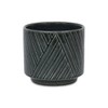 Cheung's Parlora Crossed Diagonal Pattern Straight Side Ceramic Pot - Large - Dark Gray - 4 of 4