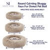 Round Calming Shaggy Faux Fur Donut Pet Bed by Sweet Home Collection® - 20", Taupe - 2 of 4