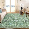 Washable Area Rug, Green Oriental Vintage Faux Wool Carpet, Non-Slip Stain-Resistant Soft Accent Rug for Living Room Bedroom Dining Room - 2 of 4