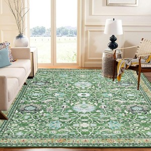 coucheta Multi-size Washable Area Rugs for Living Room, Oriental Vintage Soft Non Slip Stain Resistant Accent Carpet, for Bedroom, Dining, Office - 1 of 4
