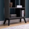 CAVINAS Bookcases for Living Room 4-Tier Display Storage Cabinet 2-Toned Bookcase with 4 Shelves for Office - 4 of 4