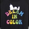 Women's - Peanuts - Dream In Color Lightweight French Terry Wide Neck Long Sleeve Shirt - 2 of 4