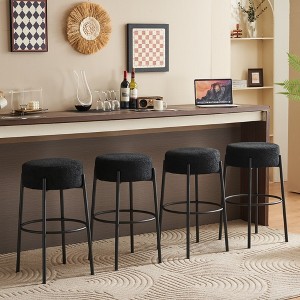 HOMLUX 30" Tall Upholstered Bar Stools Set of 2 Counter Height Dining Bar Chair - 1 of 4