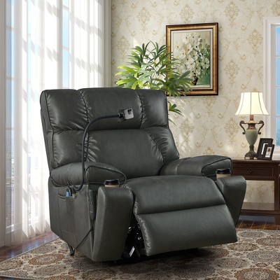 NicBex Recliner Chair Electric Power Lift Chair with Phone Holder for Elderly Massage Chair with Heating with 2 Side Pockets and Cup Holders