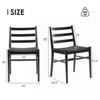 GlasFlength Dining Sets of 2, Stackable Dining Chair with Woven Seat, Perfect for Dining Room, Patio, Black, 17.3"*16.5"*29.9" - 2 of 4