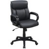 Modern Office Chair with Upholstered Extra Cushion and Adjustable Height for Home Office Seating -3irtyhousy - 3 of 4