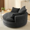 KWPZQEB Swivel Accent Chair - 360° Swivel Round Chair with 3 Pillows and Dual-layer Cushion, Comfy Corduroy Fabric Sofa Chairs for Living Room - 4 of 4