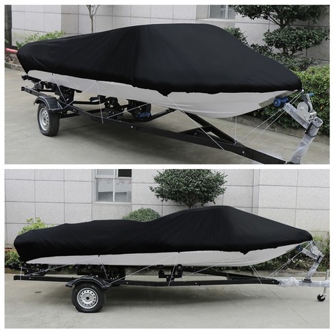 Unique Bargains 210d Trailerable Waterproof Fishing Ski Speedboat V-shape Boat  Cover : Target