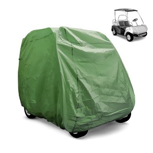 Golf Cart Zipper Protective Storage Cover for All-Weather with Olive Green Design, Fits 2-Seat Carts - 1 of 2