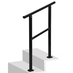 Handrails Fits 1 to 4 Steps,Outdoor Handrails Adjustable Height Stair Handrail - 1 of 4