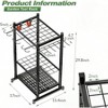 Garden Organizer Rack 50 Tools Heavy - Duty Steel Garage Storage Shed Patio Outdoor Black with 11 Hooks Broom Holder - 2 of 4