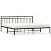vidaXL Metal Bed Frame with Headboard Black 76 in.x79.9 in. King - 2 of 4