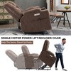 FONTOI Large Size Accent Chair with 2 Cup Holders&Side Pockets, Recliner Chair with Comfortable Back, Brown, 38.5"*41.75"*34.25" - 4 of 4