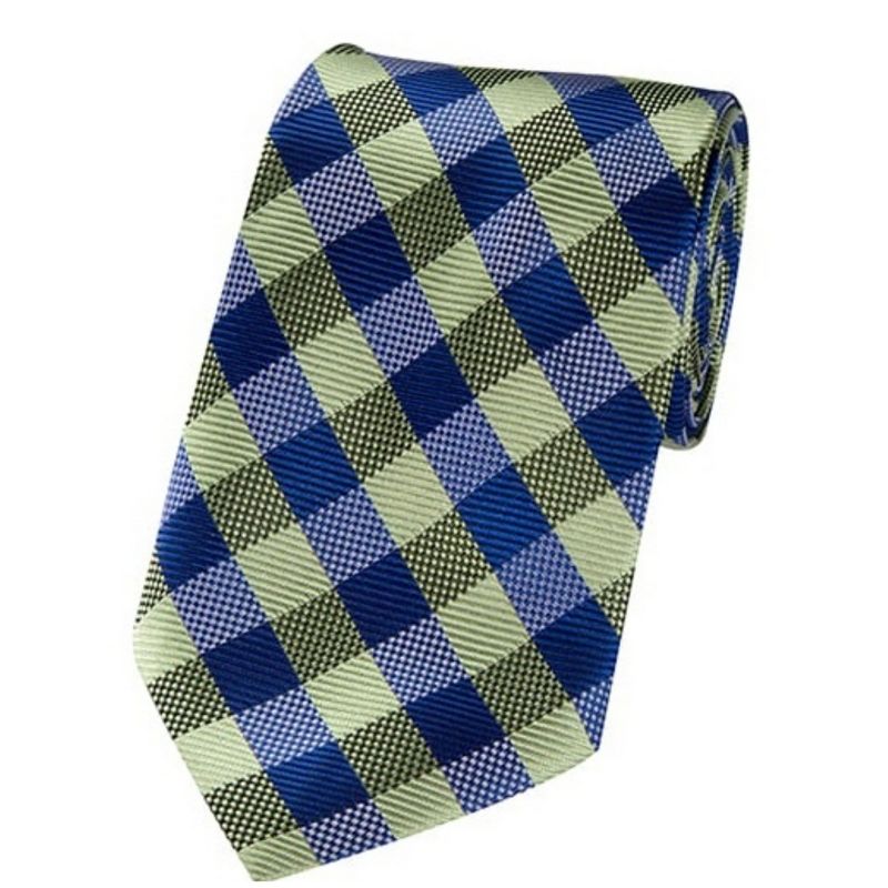 Men's Plaid 3.5 Inch Wide And 62 Inch X-Long Woven Neckties, 1 of 5
