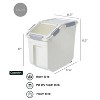 HomeStock Food Storage Container with Measuring Cup, BPA free, 33 LB Pet Food, For Rice - 3 of 4