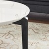 NicBex Modern Imitation Marble Round Coffee Table with Solid Wood Legs,Rubber Wood Side Table,Center Table for Living Room - 4 of 4