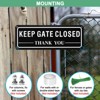 Unique Bargains Home Aluminum Reflective Fade Resistant Keep Gate Closed Thank You Sign 4 Pcs - 3 of 4