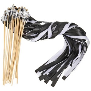 Unique Bargains Bell Ornament Wedding Birthday Party Ribbon Streamer Fairy Wands 24 Pcs - 1 of 4