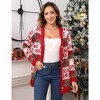 Whizmax Women's Ugly Christmas Sweater Open Front Caidigans Knitted Long Sleeve Sweaters Cardigan - 2 of 4