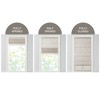 Dsvimoy Curtain Panel Linen Blend Light Filtering Cordless Roman Shade for Stylish Spaces, Off-White, 10.24"*5.32"*7.48" - 2 of 4