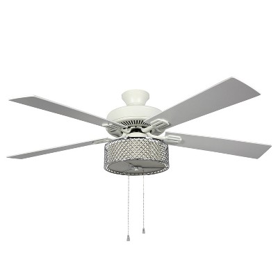 52" LED 5-Blade Chromed Wave Lighted Ceiling Fan - River of Goods