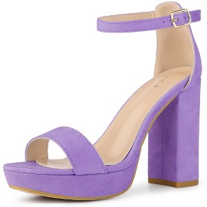 Perphy Women's Platform Ankle Strap Open Toe Chunky High Heel Sandals - 1 of 3
