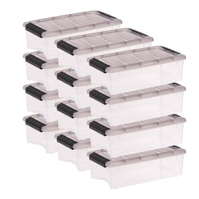 Iris 4pk 50qt Plastic Storage Totes With Wing Lid : Target