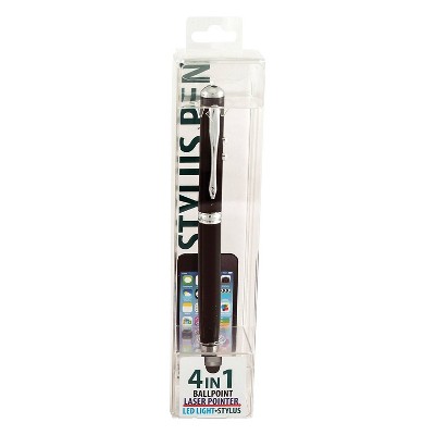 Monteverde 4-in-1 Multifunction Laser/Stylus/Flashlight/Ballpoint Pen Medium Point Black (MV73421)