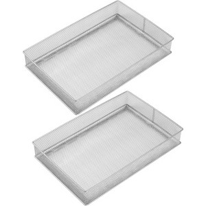 YBM Home Silver Mesh Drawer and Desk Organizer Tray, Pack of 2 - 1 of 4