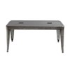 Storied Home Farmhouse Metal Entryway Bench Galvanized Finish: Durable, Rectangular, No Assembly Required - 2 of 4