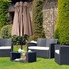 Tangkula 15'Patio Umbrella Double-Sided Outdoor Shade Offset Tan - 2 of 4