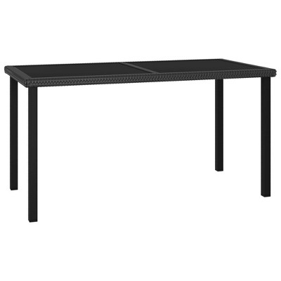 vidaXL Garden Dining Table Black