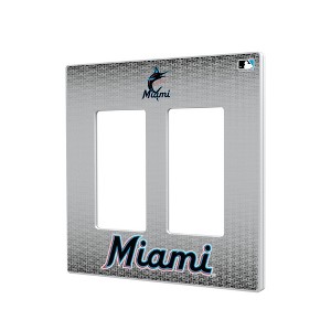 MLB National League Teams Linen Hidden-Screw Light Switch Plate for Double Rocker - 1 of 4